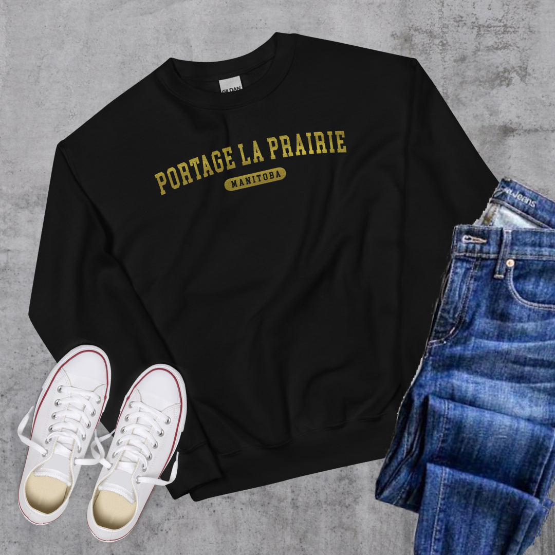 Portage la Prairie College Gold Crewneck