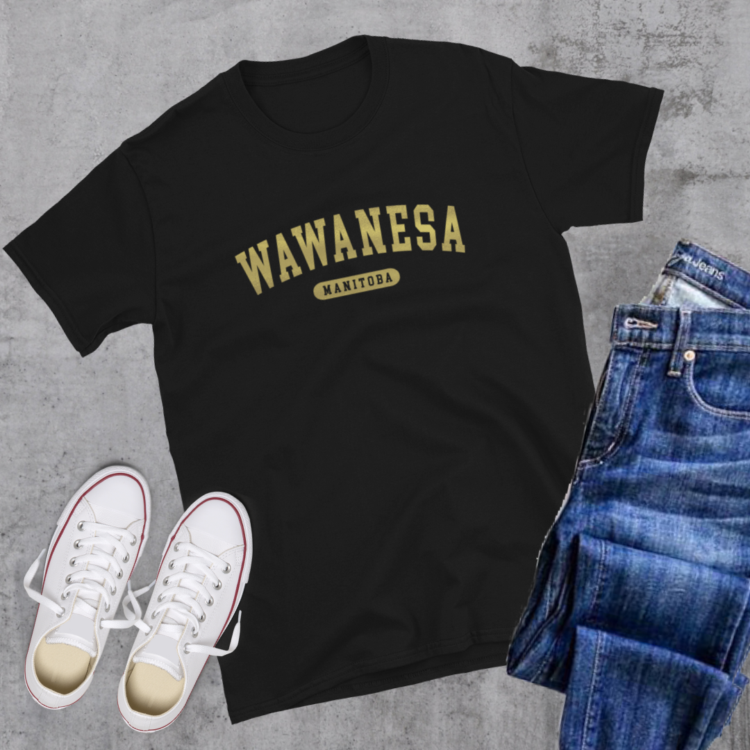 Wawanesa College Gold Tee